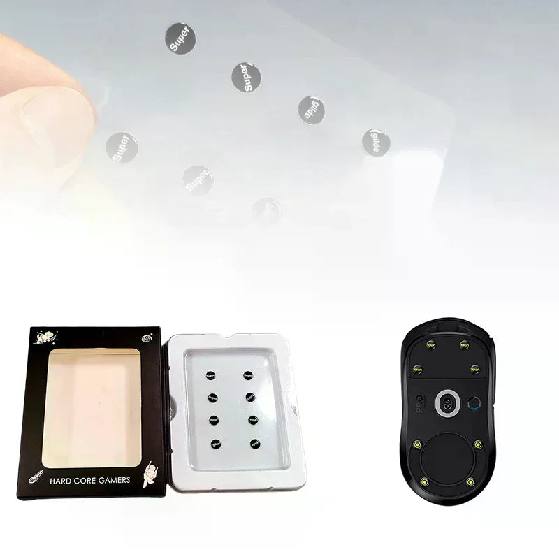 1 Pack Glass Mouse Skates DIY Universal Dots Mouse Feet Pads Sticker for Gaming Mouse Anti-Slip Pad Oasis Select