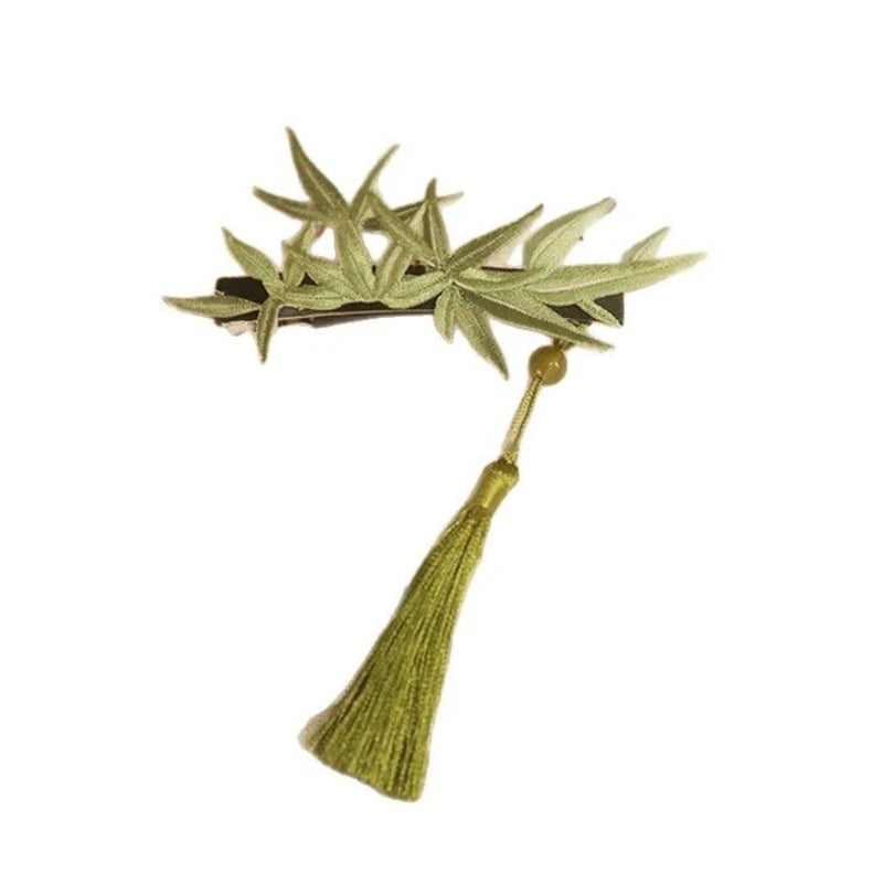 Hair Clip With Long Tassel Vintage Chinese Style Hair Barrette Elegant Hanfu Hair Accessory For Daily Outfit Cosplay Gift Oasis Select