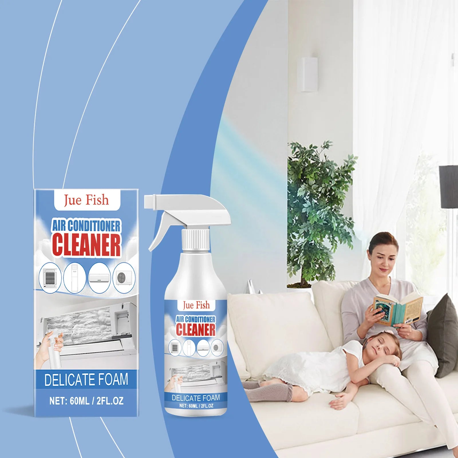 60ml Air Conditioner Cleaner Spray Condenser Coil Cleaning Deodorizer Air Conditioner Foam Coil Cleaner Cleaner Stain Remover ﻿ Oasis Select