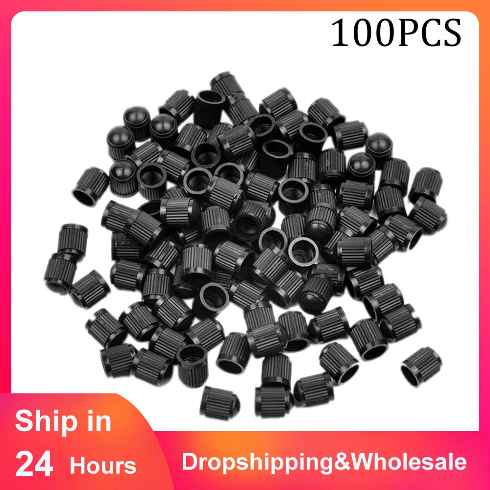Car 100pcs Tubeless Tire Valve Valve Cap Car Tire Valve Cap Car Truck Bicycle MTB Dust Cap Oasis Select