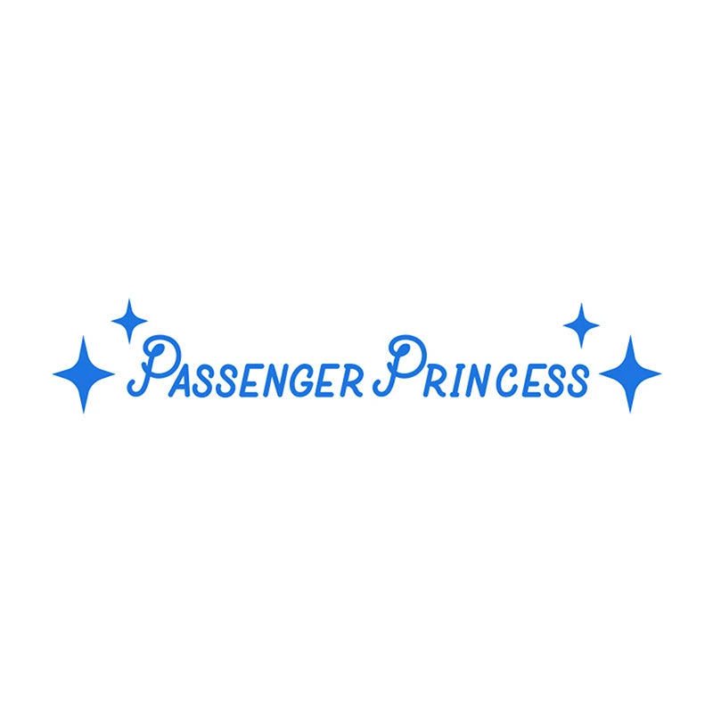 Decorative Princess Mirror Decal for Auto Interior; 1PC Cute and Funny Vinyl Art Sticker Oasis Select Blue