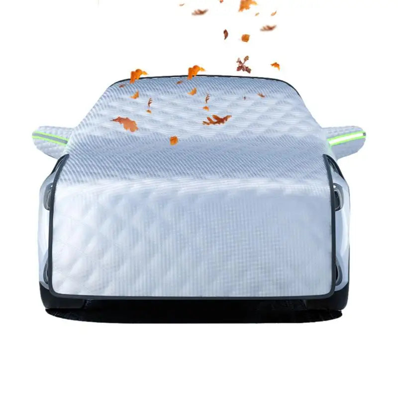 Car Snow Cover Lengthened Sun-Proof Snow Cover Dustproof Frost Guard with Reflective Strip for All Seasons Multifunction Cover Oasis Select