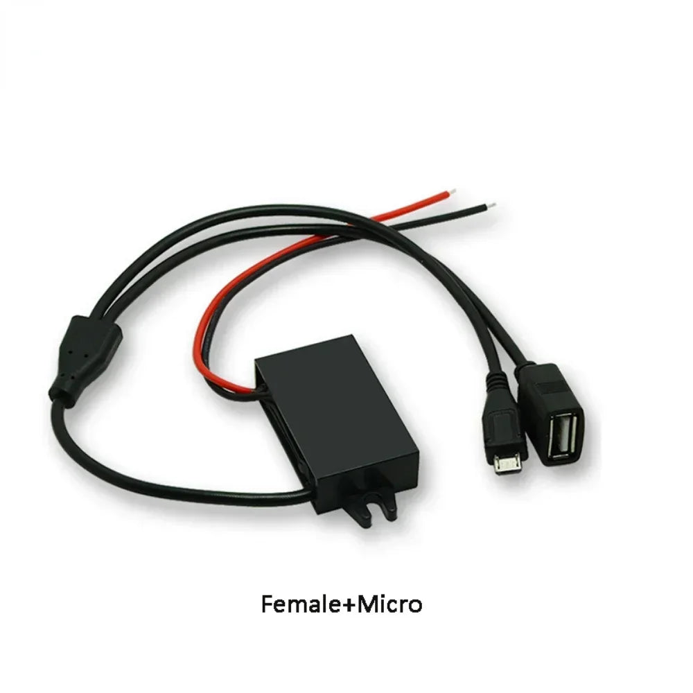 Female USB 12V 24V 48V 60V 72V Buck 5V 3A Charging Converter DC to DC Step Down Converter for battery With Multi Types USB Jack Oasis Select
