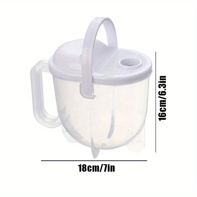 Rice Washer Hand-Free Washing Rice Basin Sieve Plastic Panning Basket With Draining Rinse Type Rice Cleaning Device Oasis Select