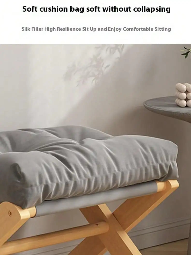 Wooden Low Stool Doorway Small Bench With Leg Rest Living Room Simple Sofa Footstool Adult Bench Shoe Stool Stool Oasis Select