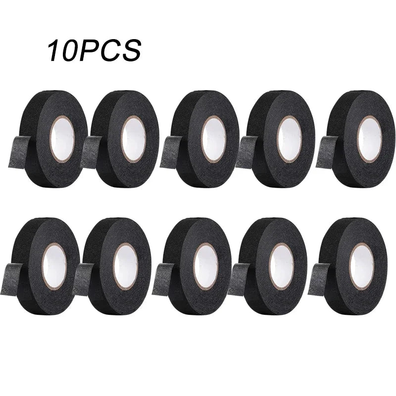 9/15/19/25MM Electrical Insulating Tape Heat Resistant Harness Tape Car Cable Harness Wiring Loom Protection Waterproof Tape Oasis Select 10PCS 25mm 10M
