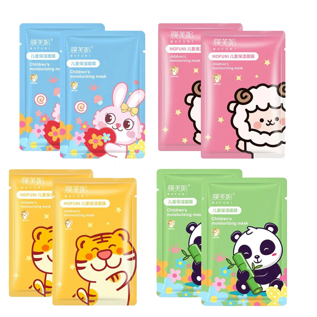 Animal Character Kids Face Masks – Hyaluronic Acid Sheet Masks Kids Sheet Mask Oasis Select 8pcs kit