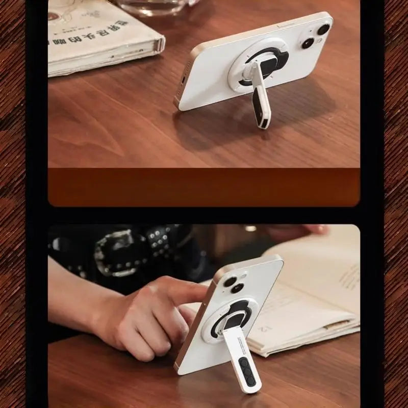 SU 1Pcs 360° Rotating Double-Sided Magnetic Phone Stand 3-in-1 Magnetic Suction Decompression Holder For Phone 17 16 15 14 13 12 Oasis Select