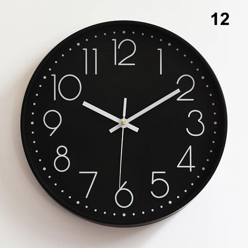 Silent Round Wall Clock | Modern Quartz Home & Office Decor