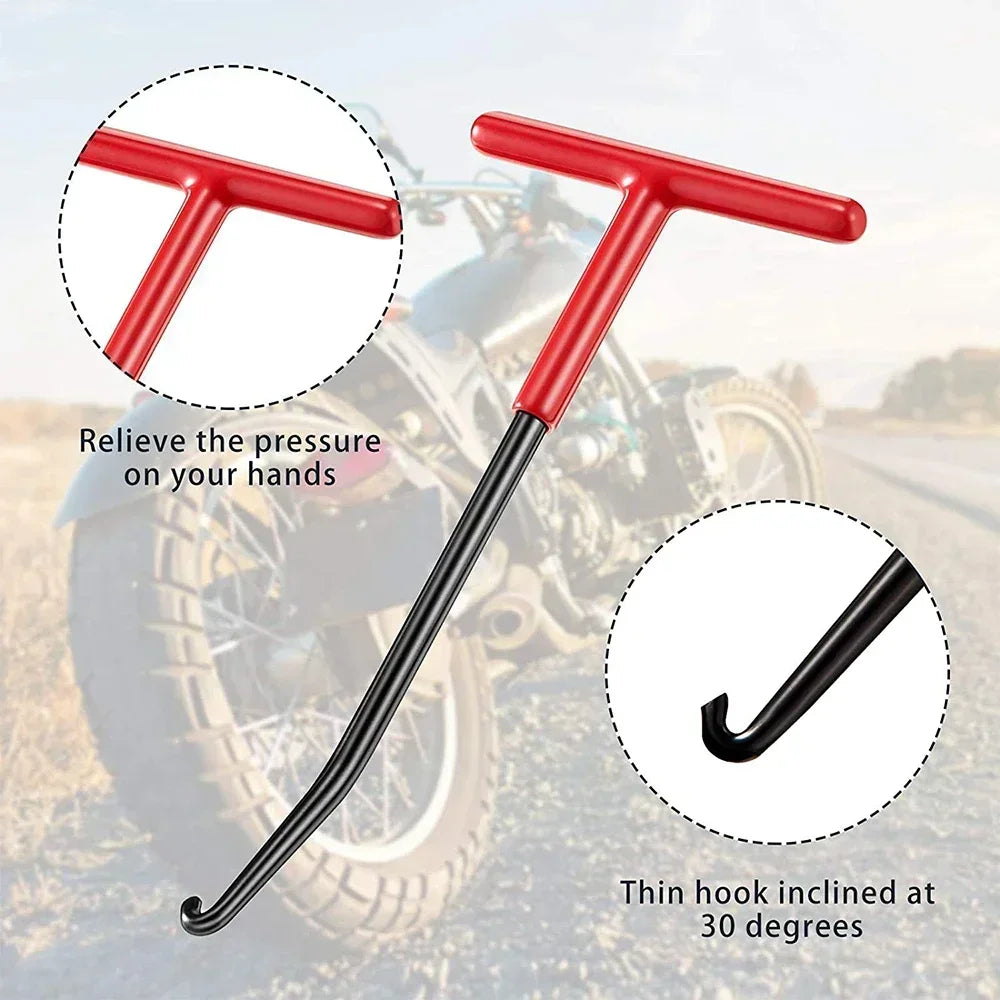 Motorcycle Repair Tool Exhaust Spring Hook T Shaped Handle Exhaust Pipe Spring Puller Installer Hooks Springs Removal Tool Oasis Select