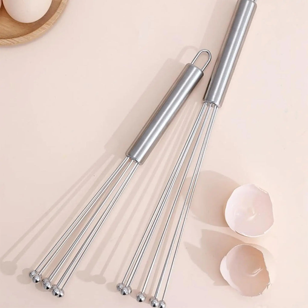 Kitchen Egg Beater Stainless Steel Ball Mixer Manual Metal Egg Beater for Cooking Mixing Egg Stirring Kitchen Baking Tool Oasis Select