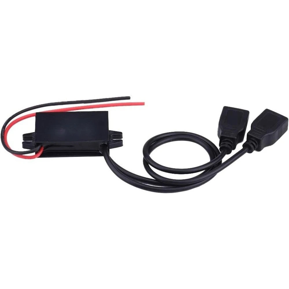 USB Converter Module DC/DC Converter 12V 24V To 5V 3A Dual USB Female Converter Adapter Step Down Module For Motorcycle Phone Oasis Select