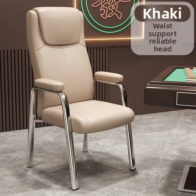 Mahjong chair chess room special high backrest chair comfortable sedentary home chess and card sofa chair mahjong table Oasis Select Brown