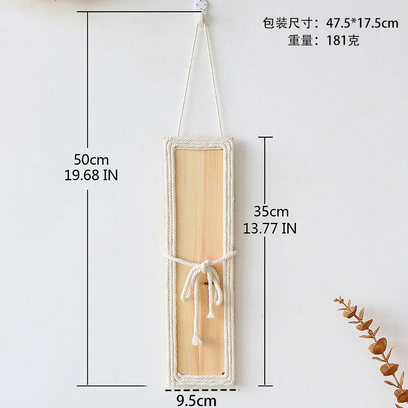 Bohemian with Hand Ceremony Woven Rope Wood Wall Decoration Simple Home Living Room Homestayings Kawaii Room Decor Oasis Select