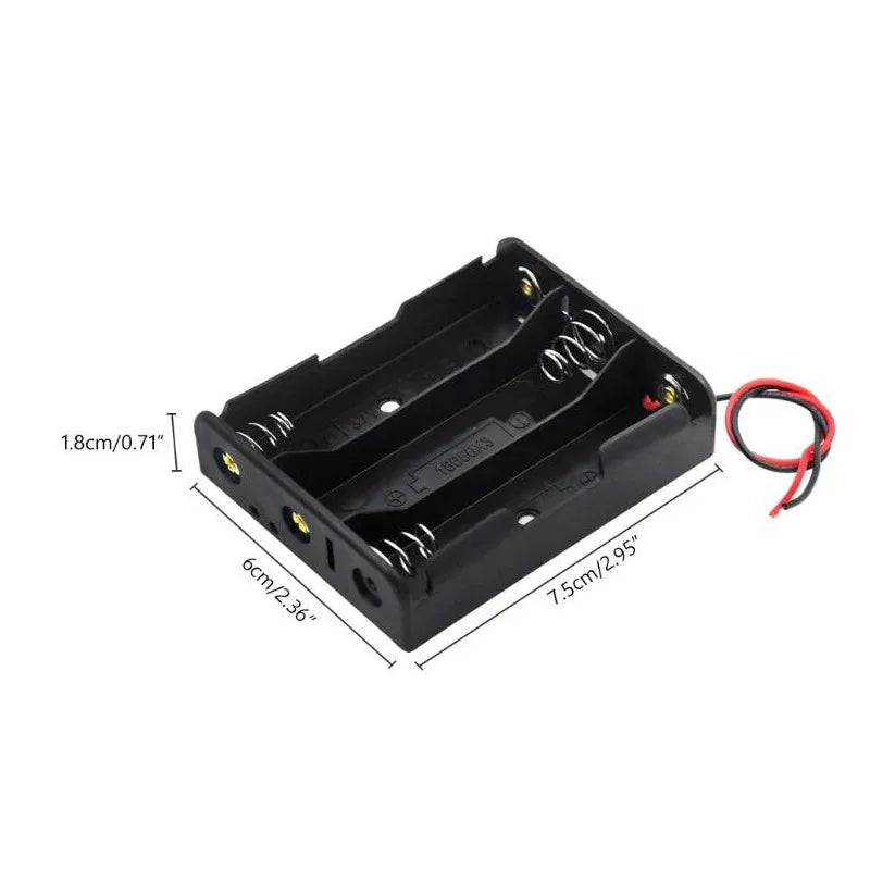 1/3pcs Plastic 18650 Battery Storage Box Case 1 2 3 4 Slot Way DIY Batteries Clip Holder Container With Wire Lead 18650 Battery Oasis Select