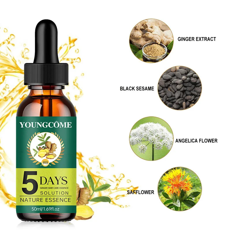 YOUNGCOME Ginger Hair Oil & Cream Set – Strengthen & Moisturize