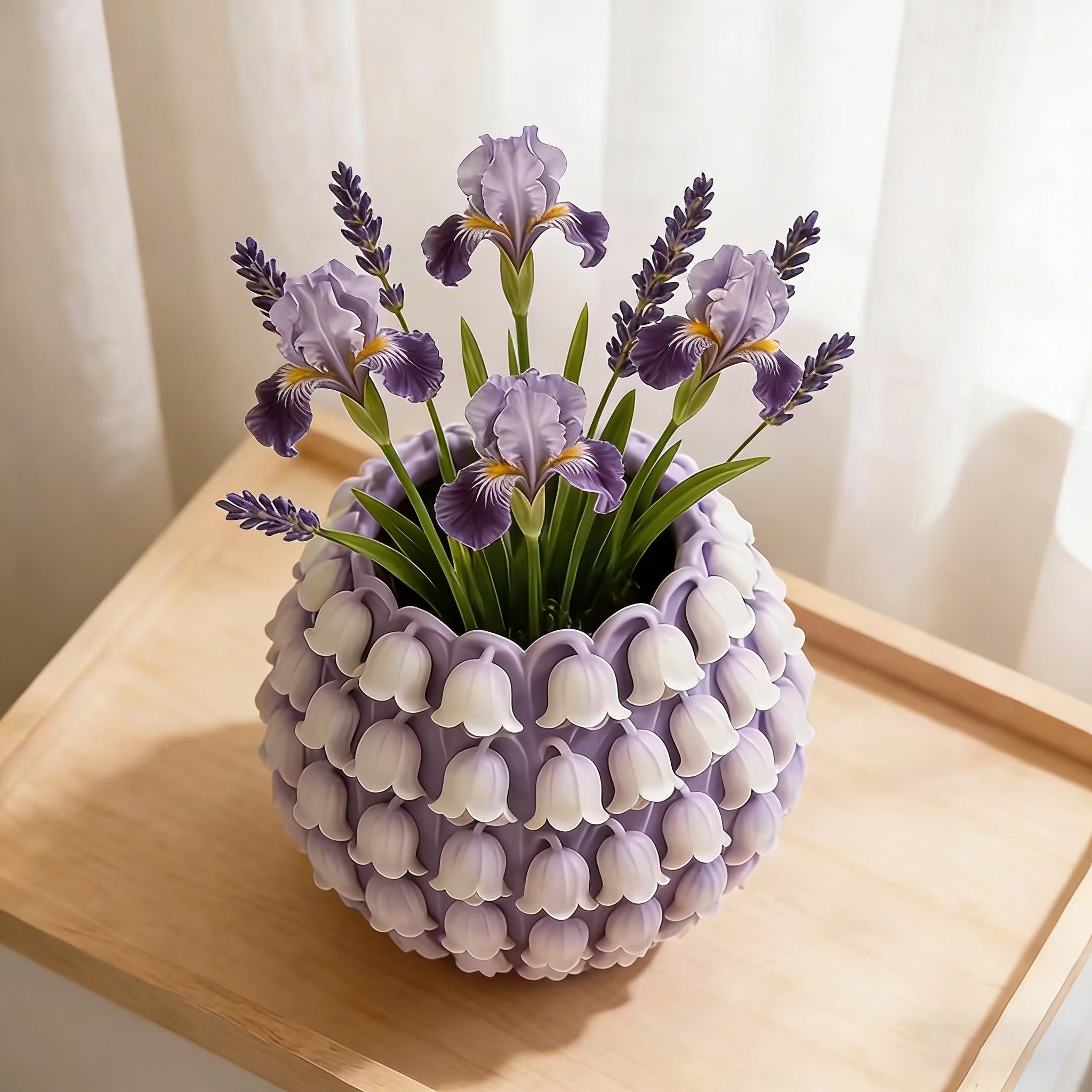 3D Textured Flower Pot Silicone Mold, Concrete Planter Mould For DIY Home Decor, Reusable Candle Holder & Pen Pot Making Tool Oasis Select