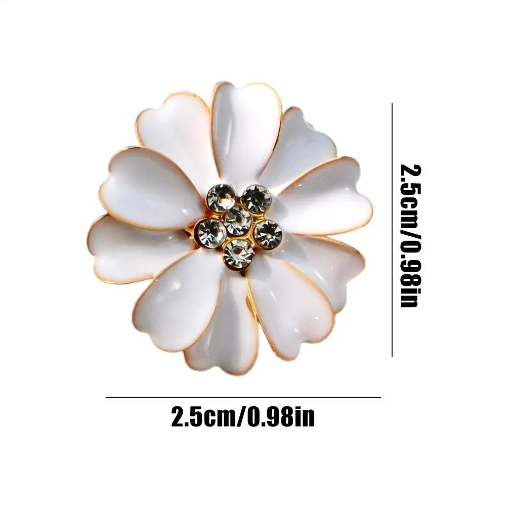 Button Covers for Women Blouses Decoration Flower Shaped Button Covers for Jeans for Jeans Sewing Dress Fabric Blouse Clothing Oasis Select White