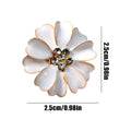 Button Covers for Women Blouses Decoration Flower Shaped Button Covers for Jeans for Jeans Sewing Dress Fabric Blouse Clothing Oasis Select White