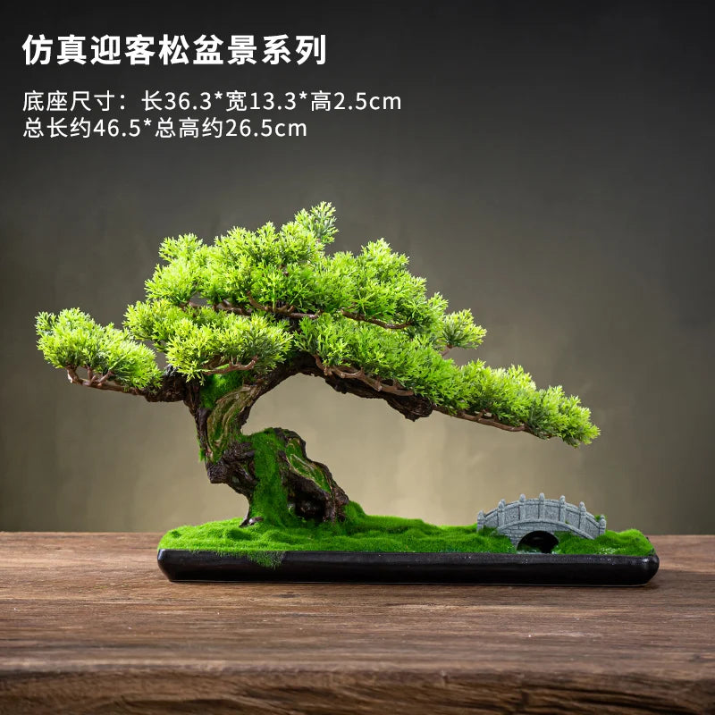 Large beauty Luo Han pine new Chinese entrance club interior decoration landscape fake tree simulation tree pine Oasis Select B