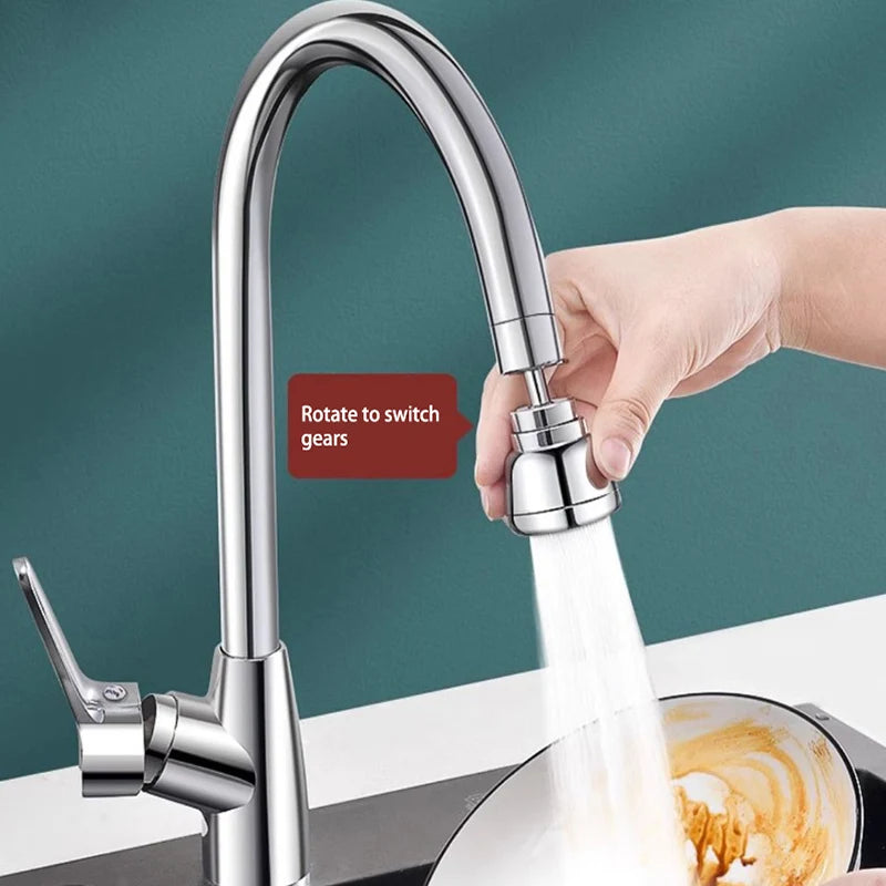 3-Speed Rotatable Kitchen Faucet Extender & Anti-Splash Nozzle