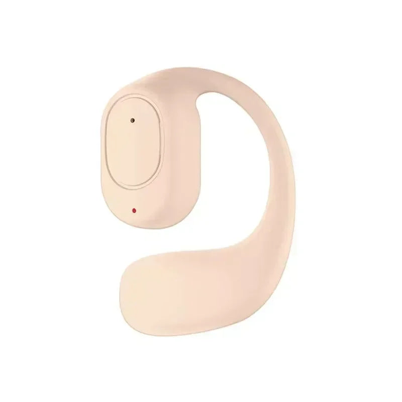 KY2 Single Wireless Earphones Air Conduction OWS Headphone HiFi Ear-Hook Music Sports Noise Cancel Headset For All Smartphones Oasis Select Khaki
