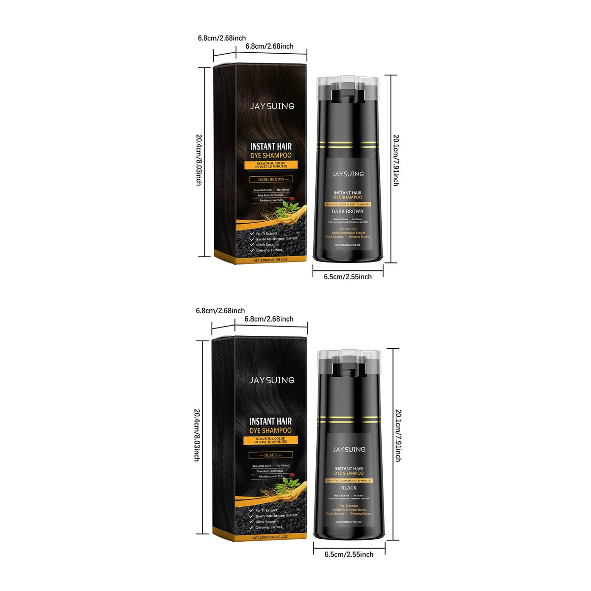 Polygonum Multiflorum Herbal Hair Dye Shampoo 200ml Hair Dye Shampoo Oasis Select