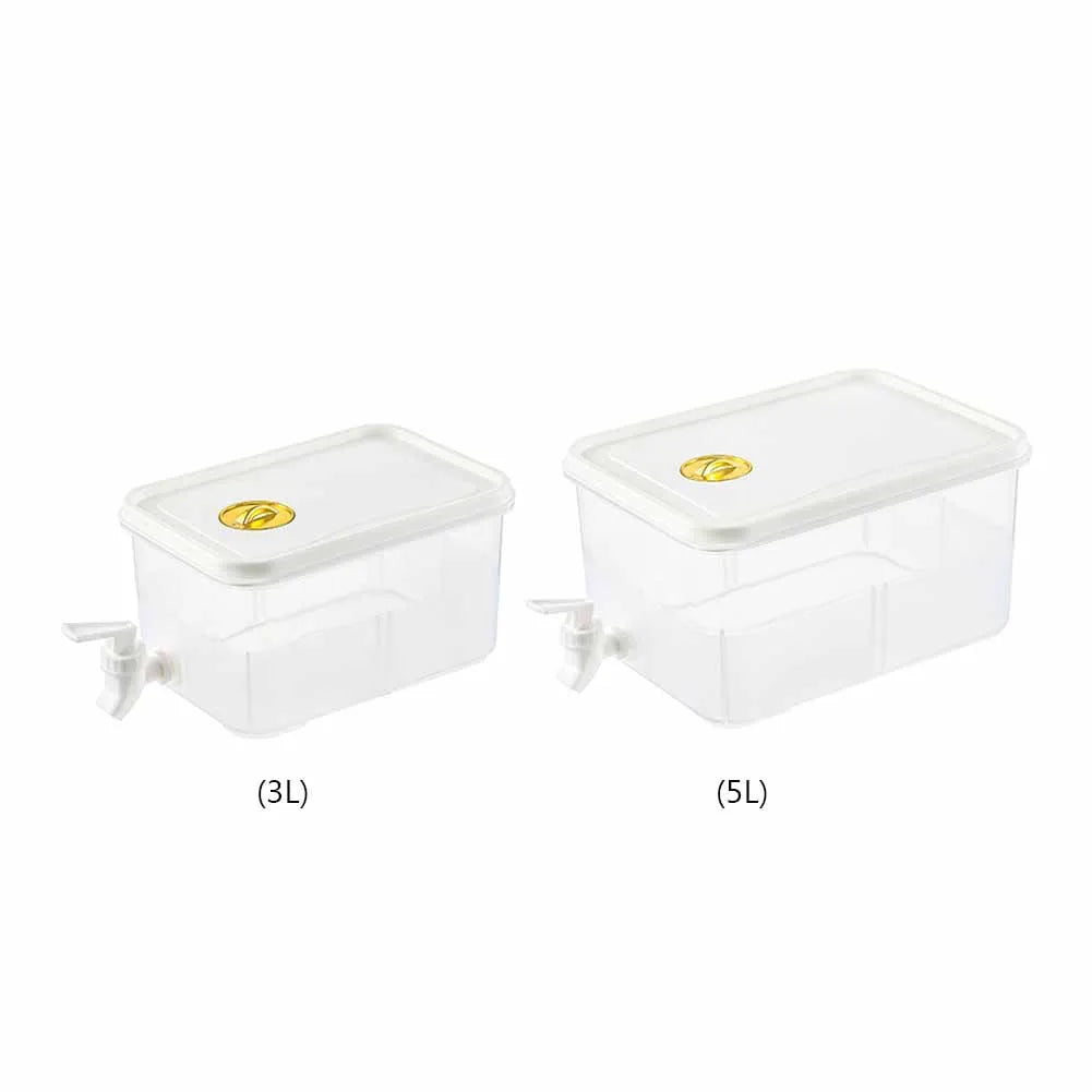 3/5L Cold Water Bucket with Spigot Summer Water Dispenser Large Capacity Refrigerator Beverage Dispenser for Home Kitchen Office Oasis Select