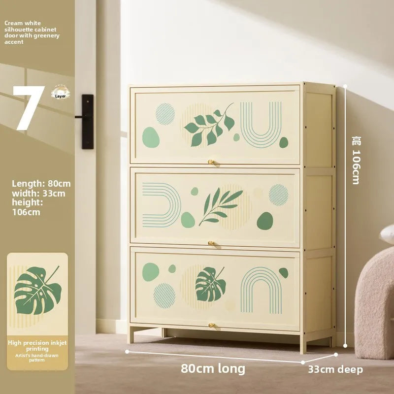 Household shoe cabinet against the wall, dust cabinet, floor storage cabinet, locker, simple shoe rack, storage cabinet Oasis Select Seven floors 80