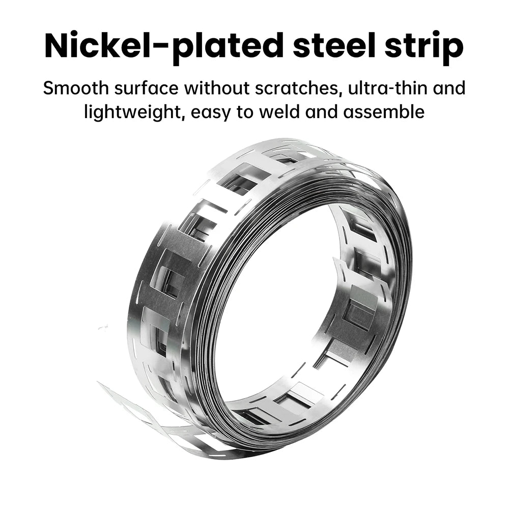 5M 2P Nickel Strip 0.15x27mm Nickel Plating Strip For Spot Welder 18650/21700 Lithium Battery Connector Welding Oasis Select Default Title
