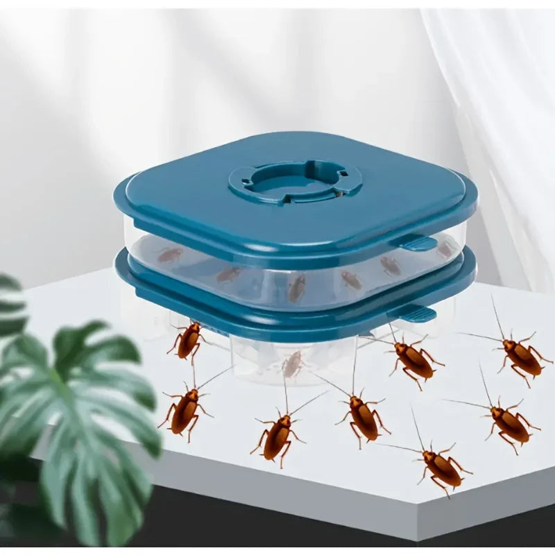 Efficient No-Bait Cockroach Trap - Reusable Insect & Pest Control Box for Roaches, Spiders, Ants Household Gadgets Catching Box Oasis Select