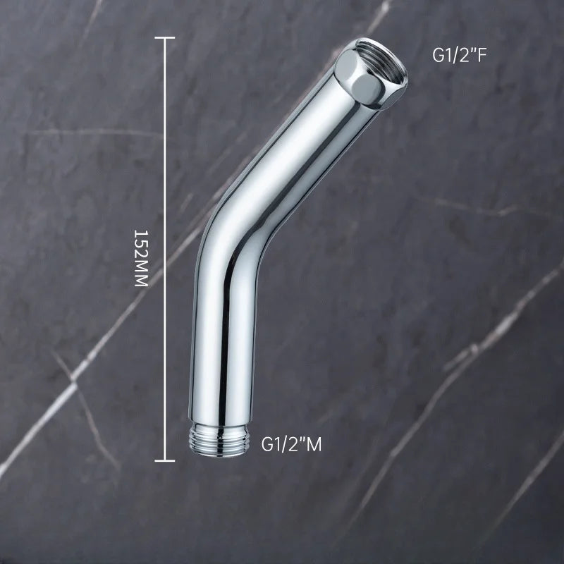 Shower Head Elbow Adapter G1/2 Connections Shower Arm Extension Angle 135° Elbow Hand Shower Top Spray Elbow Connector Oasis Select 152mm