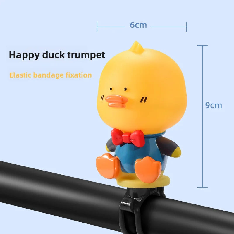 Children's balance car air horn bicycle bell super loud sliding car horn universal cute cartoon bell decoration Oasis Select happy duck