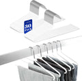 20/30pcs Pants Hangers Non-Slip, Heavy Duty Metal Trouser Racks Space Saving, Open Ended Jeans Hangers for Closet Organization Oasis Select white 30pcs