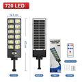 7700LM Solar Led Light Outdoor Most Powerful Outdor Solar Lamp 720 LED 3Mode Remote Control Waterproof Light Garden Street Lamp Oasis Select W789B-6