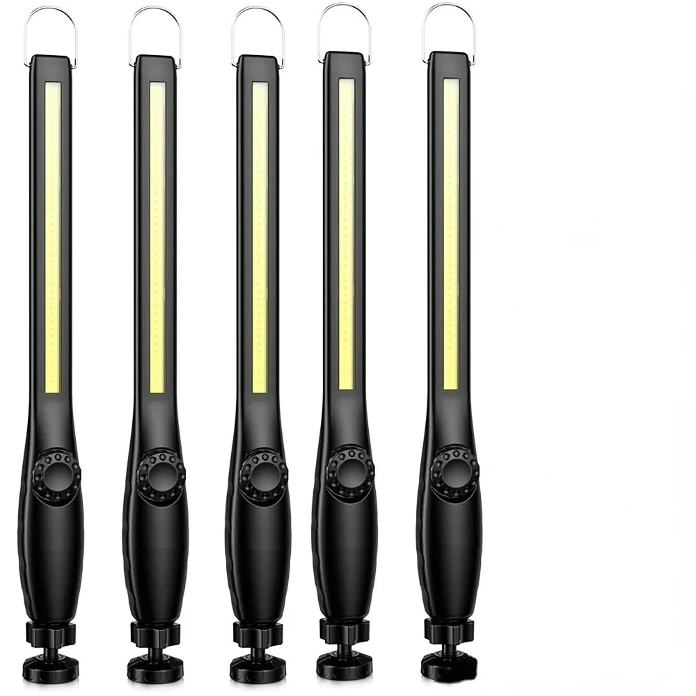 KDULIT COB Flashlight Magnetic Work Light USB Rechargeable Torch Hook Portable Lantern Inspection Light Camping Car Repair Lamp Oasis Select 5pcs
