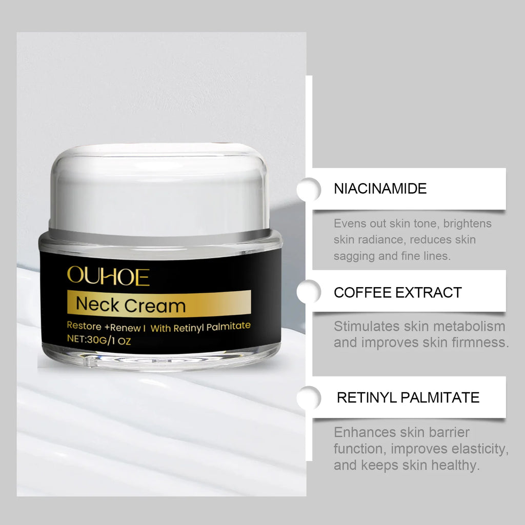 Firming Neck Cream Tightening Lift Double Chin Sagging Reduce Fine Lines Necklines Shaping Brightening Beauty Korean Skin Care Oasis Select