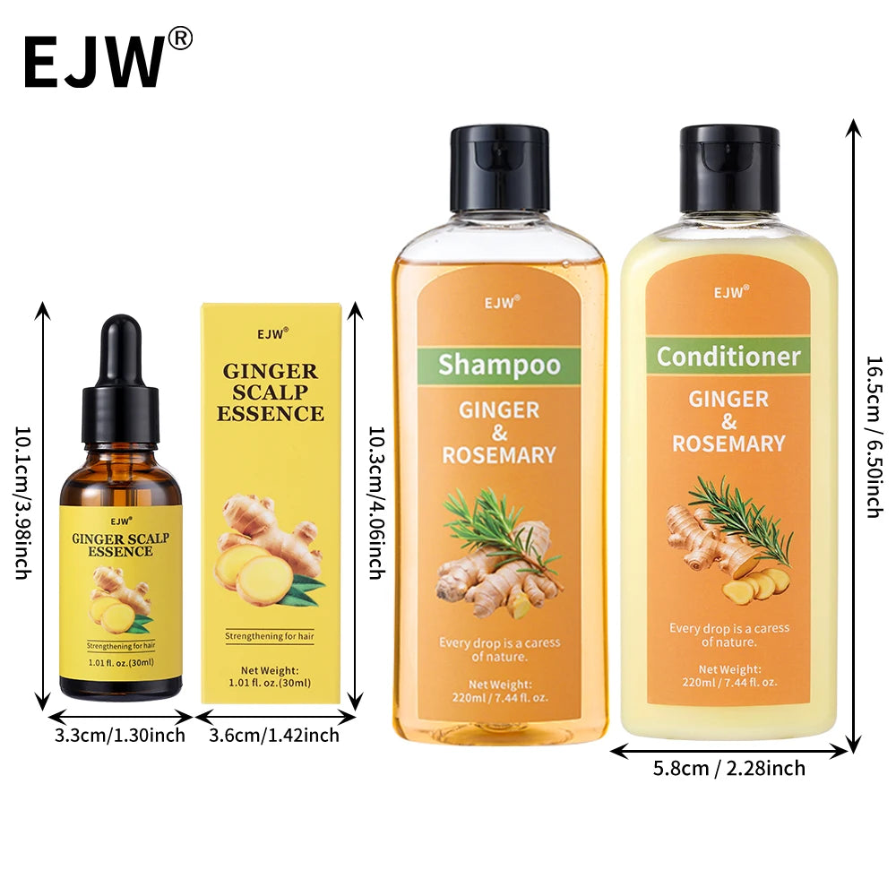 Ginger Shampoo & Conditioner Set for Thinning Hair | Men & Women Hair Care Set Oasis Select