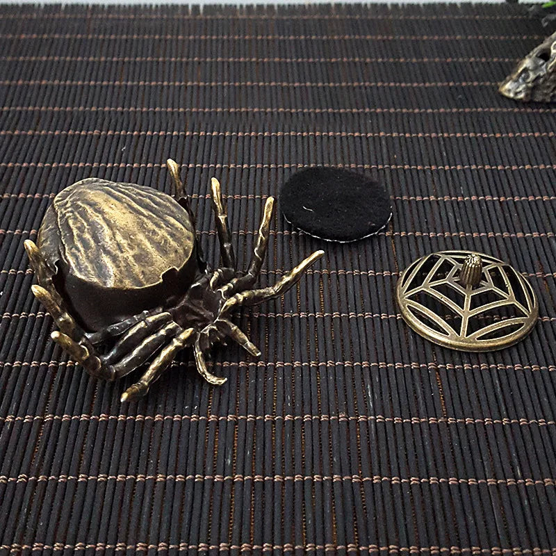 6PCS Creative Spider Incense Burner Buddhist Utensils Incense Burner Archaic Copper Alloy House Furnishings Home Decor Wholesale Oasis Select