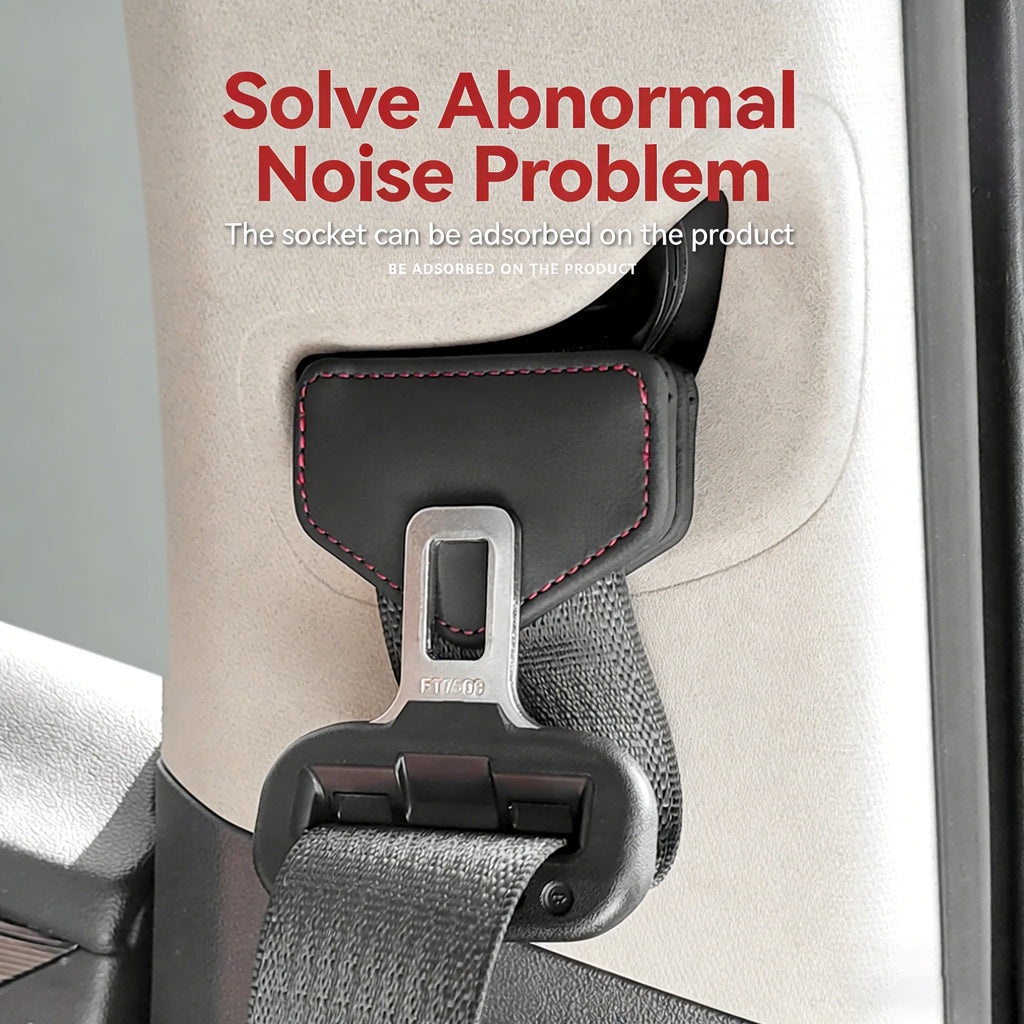 Magnetic PU Leather Seat Belt Clip Adjuster | Universal Fit
