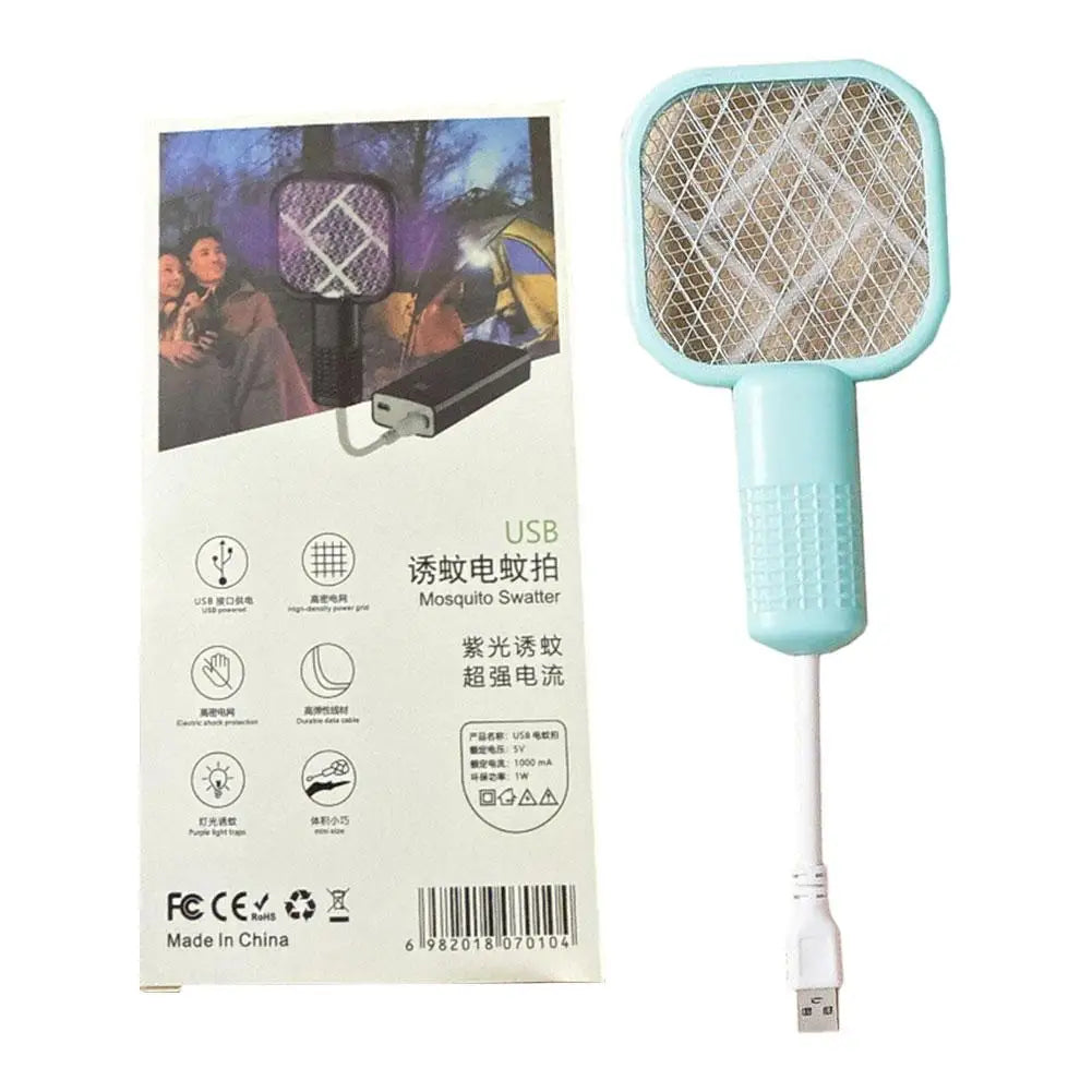 Household Electric Mosquito Killer With UV Purple Light Mini USB Electric Fly Killer Lamp Portable for Car Outdoor Camping Oasis Select Blue