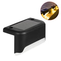 Christmas Outdoor Solar Decorative Light Patio Courtyard Passage Guardrail Step Lamp Outdoor Garden Borders Terrace Fence Light Oasis Select Black 1PCS