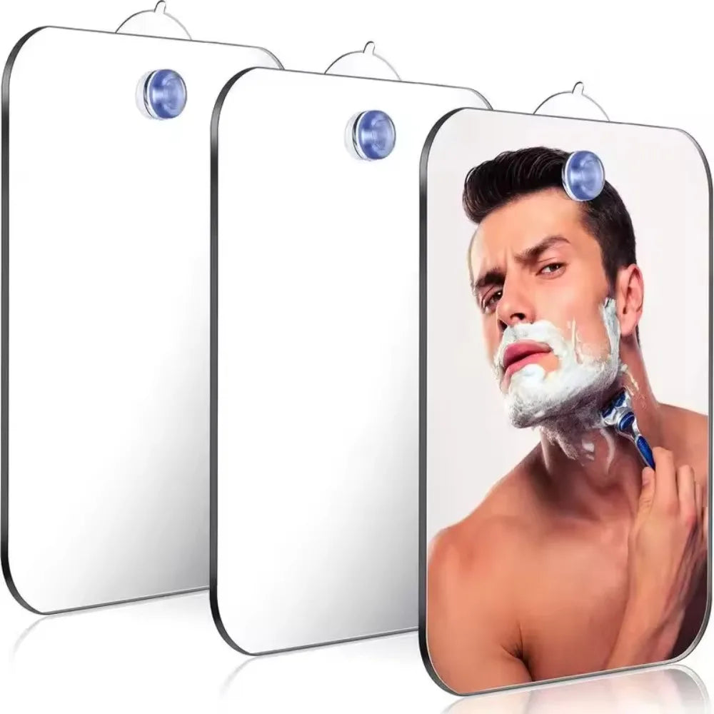Bathroom Anti Fog Mirror Fogless Acrylic Shower Mirror with Wall Hook Portable Vanity Mirror for Men Shaving Women Makeup Travel Oasis Select