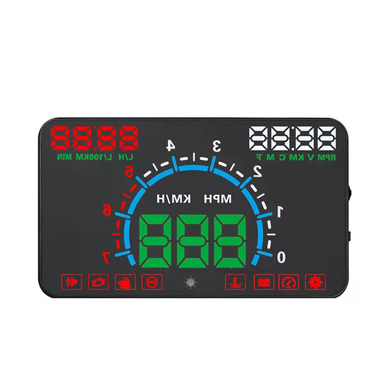 Car Driving Information Head Up Display Speedometer Oil Consumption Speed Water Temperature Windshield Projector OBD2 HUD Truck Oasis Select