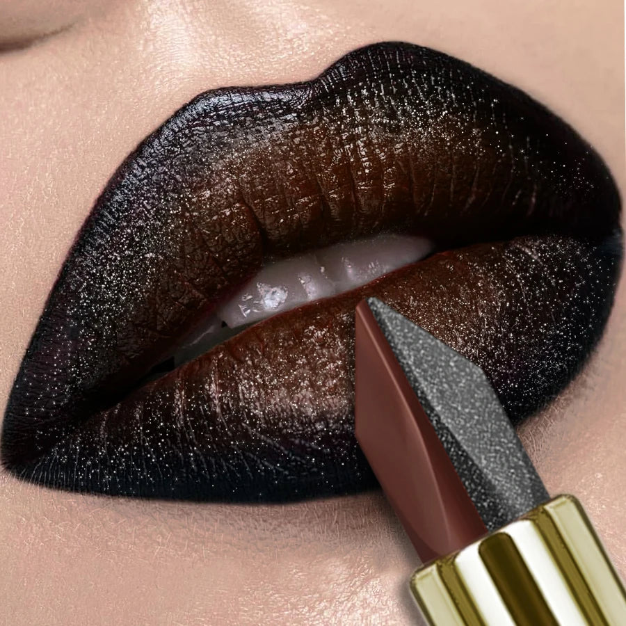 KAFURUX Two-Tone Lipstick | Waterproof Glitter & Matte Lip Tint