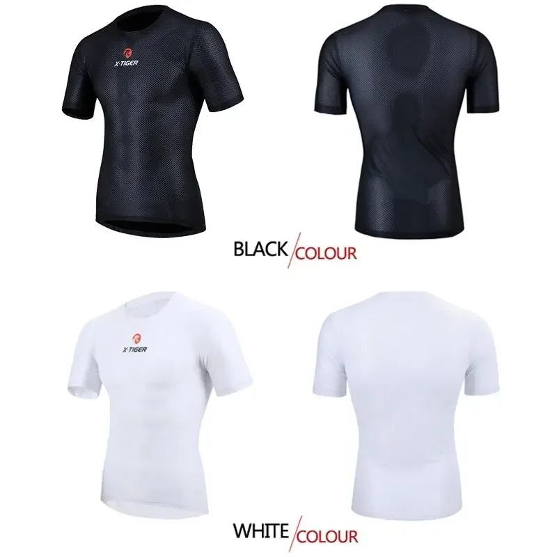 X-TIGER Men's Cycling Shirt Mesh Breathable Quick-drying Cycling Base Layers MTB Mountain Road Bicycle Undershirt Oasis Select
