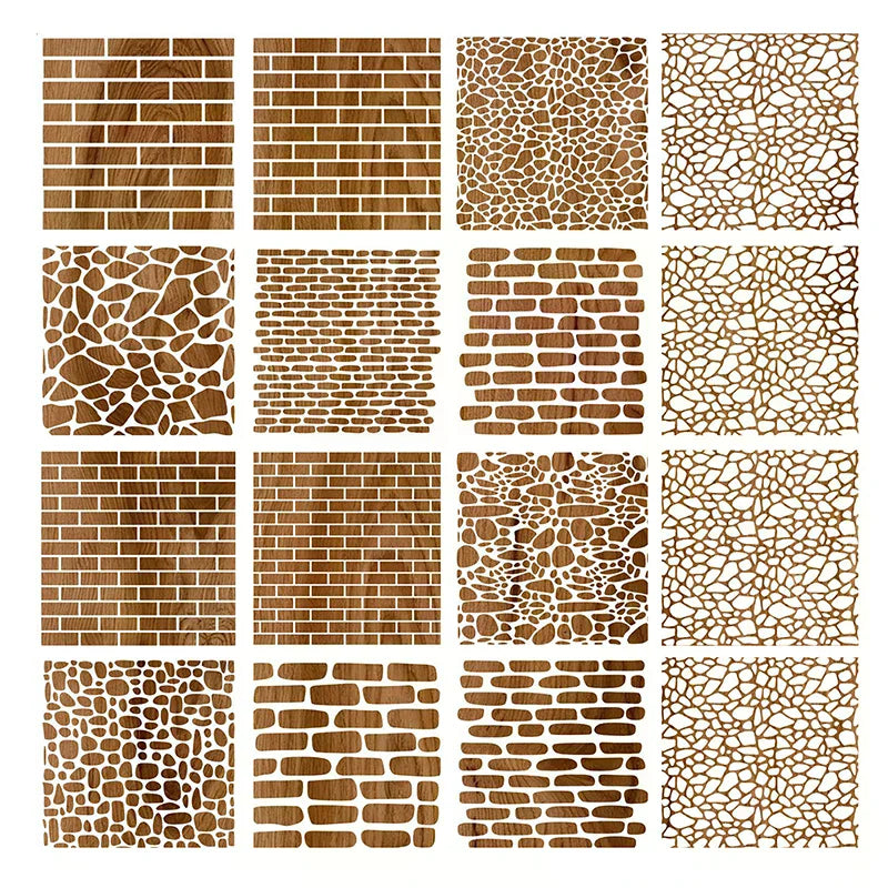 12-Pack Reusable Washable Stencils – Spray Paint Art Templates