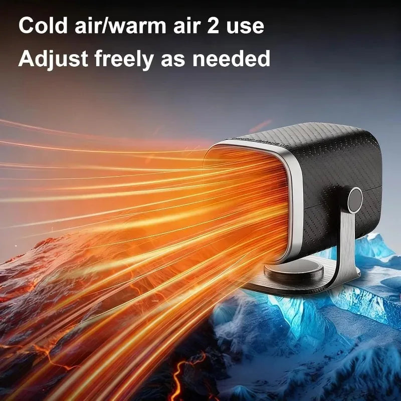12V 24V Electric Car Heater Fan Dual Use Heating and Cooling Efficient Windshield Defogger Demister Defroster Portable Heater Oasis Select
