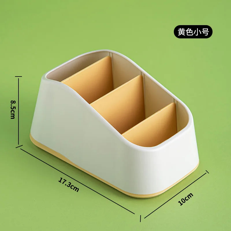 Desktop storage box, key, remote control, grid storage, desk stationery, sundries, cosmetics, desk sorting box Oasis Select YELLOW