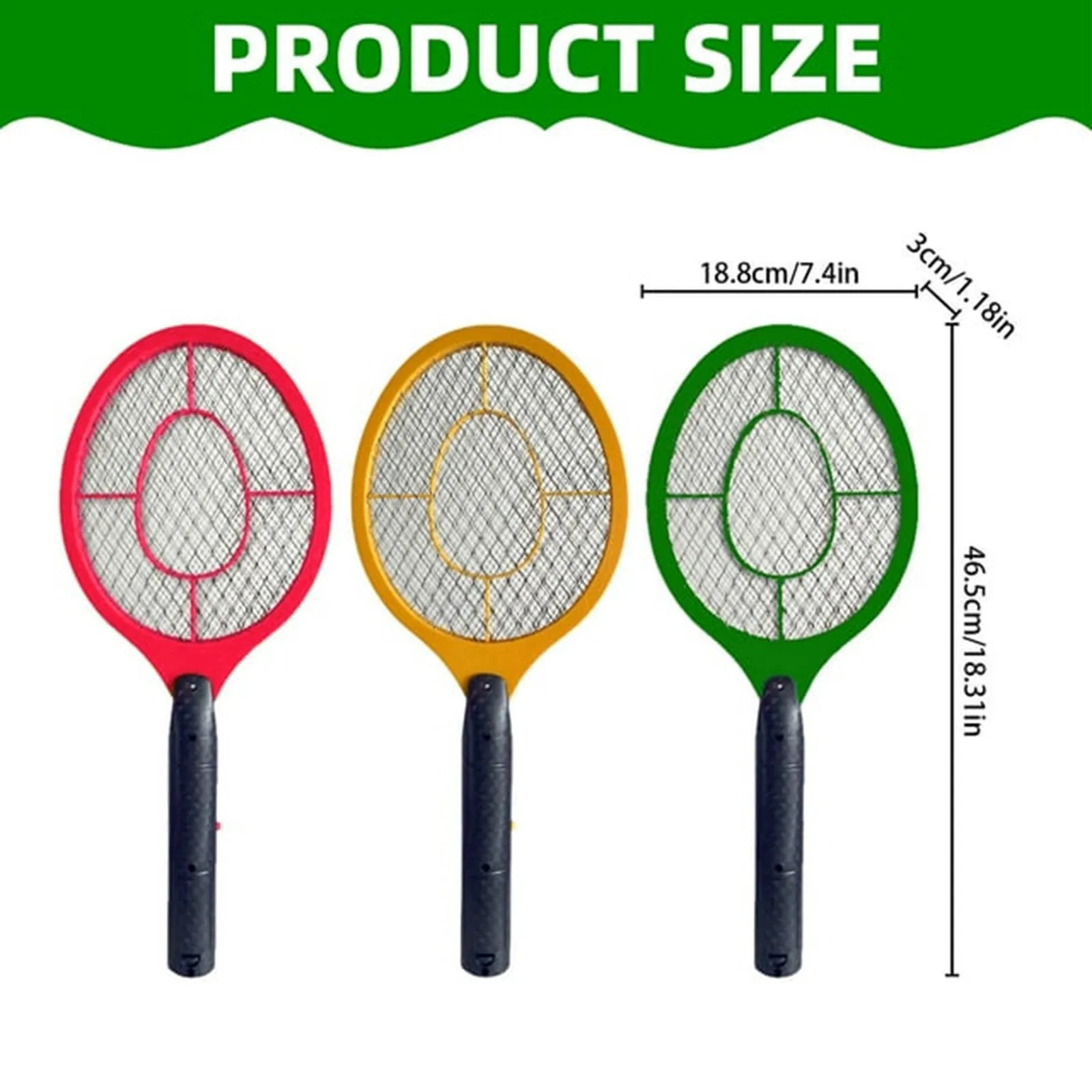 2in1 Insect Racket Electric Mosquito Killer Outdoor/Indoor Electric Household Insects Killer Tool (Not Included Batteries） Oasis Select